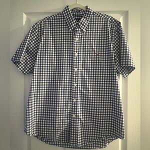 Men’s Ralph Lauren Navy and White Plaid Shirt L